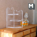 1:12 Scale Miniature Acrylic Corner Shelf, 3 Tiers, Scalloped Edges, 2-1/4 inch tall, DIY Dollhouse Supply (clear)