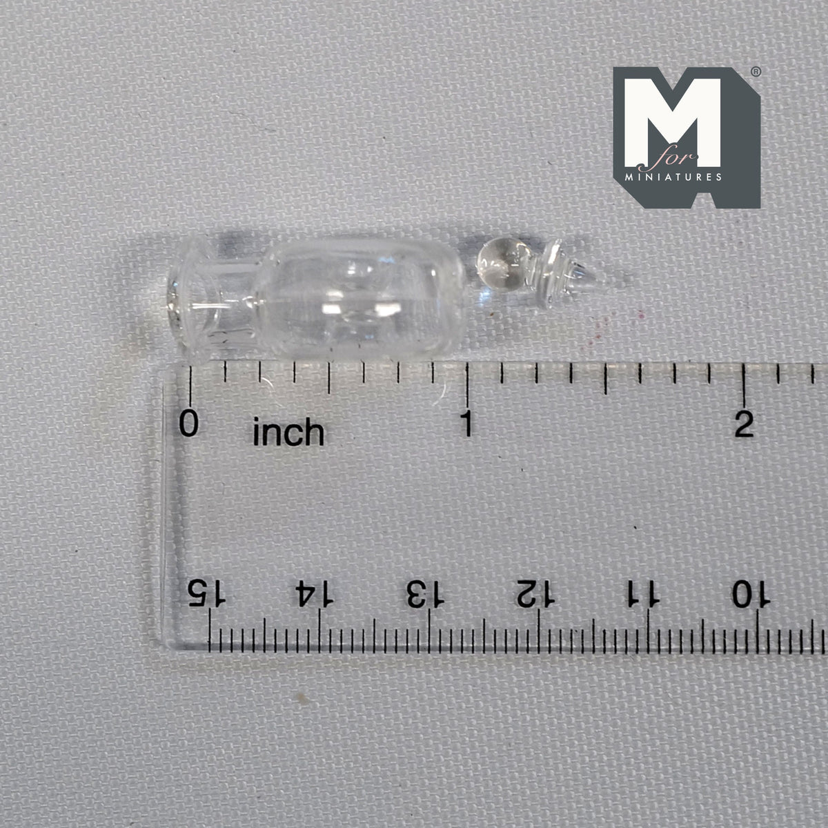 1:12 Scale Miniature Glass Wine Decanter with Ball Stopper, 1-3/8 inch tall, DIY Dollhouse Supply (clear) (A23)