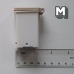Miniatura a escala 1:12 cubo de basura con pedal, 2-1/4 inch de alto, suministros DIY para casa de muñecas (gris claro)