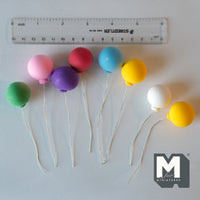 Dollhouse Miniature Balloons 1:12 Scale Large Size Rainbow Balloons Set of 8 (foam) - F014