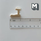 1/12スケール ミニチュア陶器製プレートスタンド、イーゼルタイプ、高さ約2.7cm（1-1/16インチ）、ドールハウスDIY用品（ホワイト）