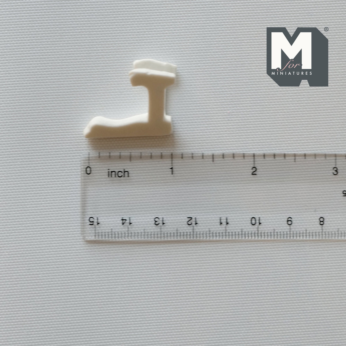 1:12 Scale Miniature Ceramic Plate Stand, Easel Style, 1-1/16 inch tall, DIY Dollhouse Supply (white)