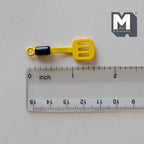 1/12スケール ミニチュア 穴あきフライ返し、キッチン用品、長さ約4cm、DIYドールハウス用素材（イエロー）