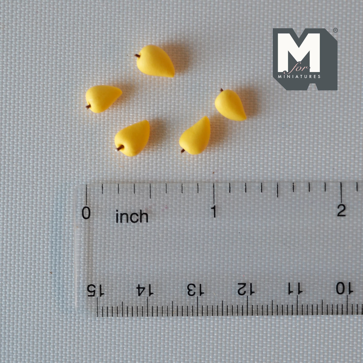 1:12 Scale Miniature Mangoes, Set of 5, 3/8 inch long, DIY Dollhouse Supply