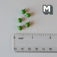 Miniature Green Apple 1:12 Scale Dollhouse Green Apples Set of 5 Miniature Fruit - E062