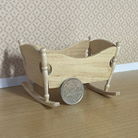 Dollhouse Miniature unpainted, unfinished, baby crib 1:12 scale toddler infant bed dolls house wooden bed 1 12th scale miniature - J005