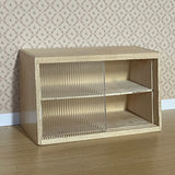 Dollhouse Unfinished Wall Shelf Cabinet with Sliding Windows 1:12 Scale Miniature - K015