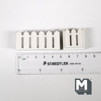1:12 Scale Miniature Wood Picket Planter Boxes, Square and Rectangular, Set of 2, 1-15/16 inch long, DIY Dollhouse Supply (white)