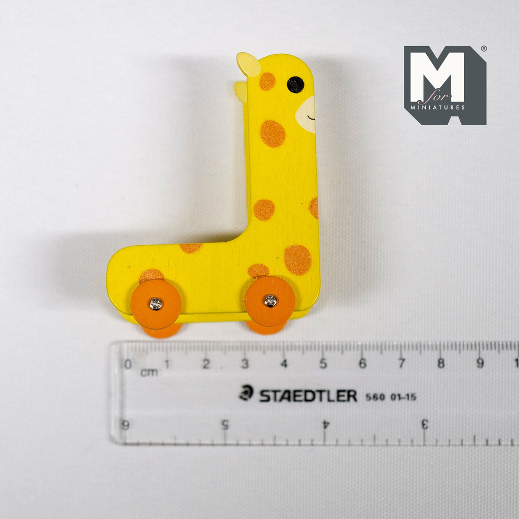 Miniature Giraffe Storage Cart 1:12 Scale Dollhouse Supplies Kid's Room Storage  Box - G099