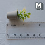 1:12 Scale Miniature Potted Plant, Variegated Leaves, White Round Pot, 1-5/8 inch tall, DIY Dollhouse Supply