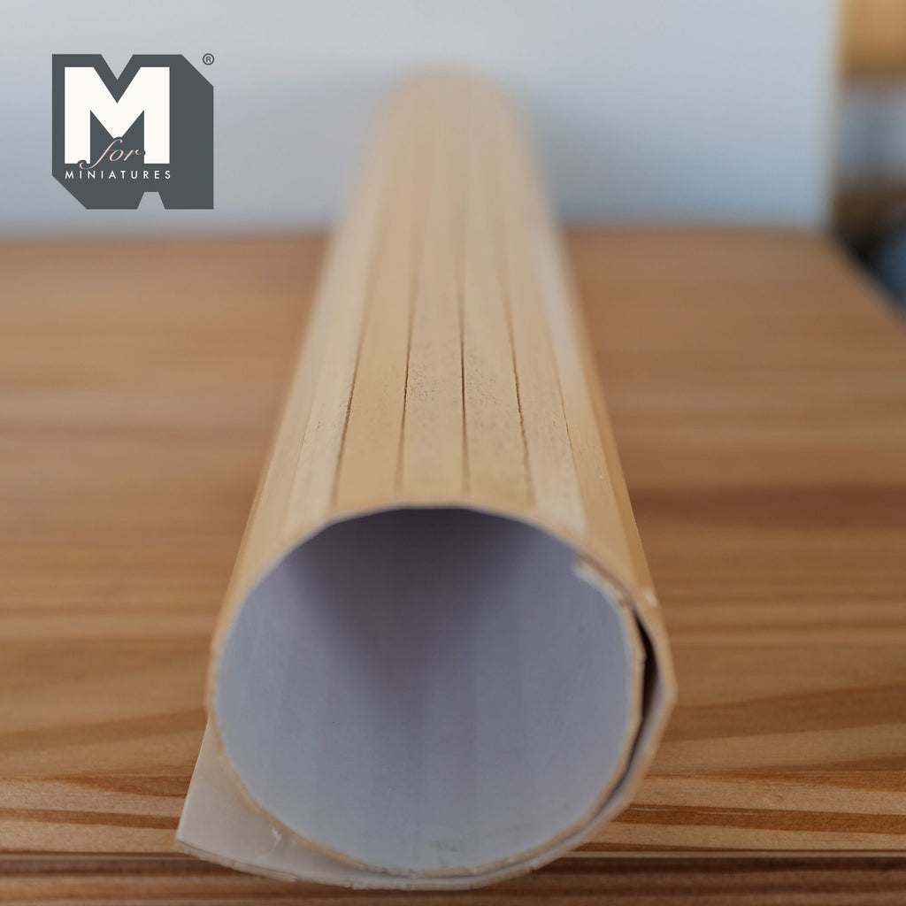 1:12 Scale Miniature Hardwood Floor Strips, Peel and Stick Flooring Sheet, Cut to Length, 16-15/16 x 11-3/8 inch