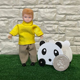 Miniature Panda Storage Cart 1:12 Scale Dollhouse Supplies Kid's Room Storage  Box - G083