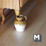 Dollhouse Supplies Ceramic Jug with Handle 1:12 Scale Miniature Kitchenware Decoration - B098