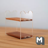 Acrylic Miniature Cake Shelf 1:12 Scale Dollhouse 2 Tier Shelves - C021