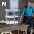 1/12スケール ミニチュア アクリル製ケーキディスプレイ棚 3段 高さ2インチ ドールハウス用DIYパーツ（クリア）