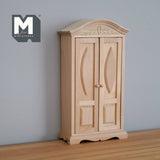 Dollhouse Supplies miniature unpainted, unfinished bedroom closet dolls house dresser armoire 1 12th scale miniature - I035