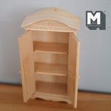 Dollhouse Supplies miniature unpainted, unfinished bedroom closet dolls house dresser armoire 1 12th scale miniature - I035