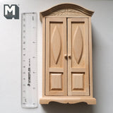 Dollhouse Supplies miniature unpainted, unfinished bedroom closet dolls house dresser armoire 1 12th scale miniature - I035
