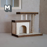 Dollhouse Cat Tower 1:12 Scale Miniature Cat Tree Cat Post - C013