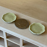 1:12 Dollhouse Miniature Plate set of 2 (green) - WS3D