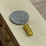 Dollhouse Miniature Gold Bar EACH 9/16" long, Price only include ONE bar - F097