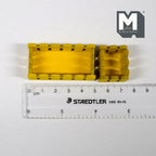 1:12 Scale Miniature Wood Picket Planter Boxes, Square and Rectangular, Set of 2, 1-15/16 inch long, DIY Dollhouse Supply (yellow)