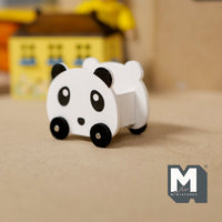 Miniature Panda Storage Cart 1:12 Scale Dollhouse Kid's Room Storage Toy Box - G083