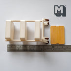 1:12 Scale Miniature Rolling Utility Cart with 2 Wood Covers, 3 Tiers, 3-5/8 inch tall, DIY Dollhouse Supply (white)
