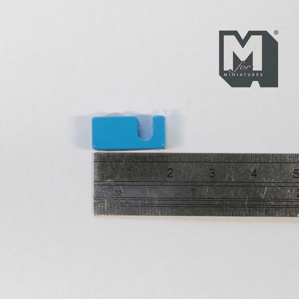 1:12 Scale Miniature Metal Tape Dispenser with Real Tape Roll, 11/16 inch long, DIY Dollhouse Supply (blue)