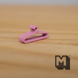 Dollhouse Supplies Miniature Metal Clothes Hanger Set of 6 (pink) G059
