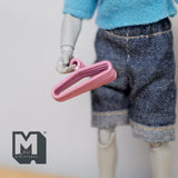Dollhouse Supplies Miniature Metal Clothes Hanger Set of 6 (pink) G059