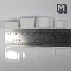 1:12 Scale Miniature Food Containers with Lids, Set of 4, 1 inch long, DIY Dollhouse Supply (white)