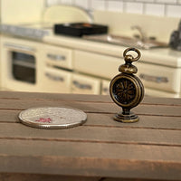 Dollhouse Miniature Metal Antique Style Table Clock 1:12 Scale - B050