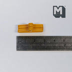 1/12スケール ミニチュア金属製ハンガー 6本セット 幅1インチ ドールハウス用DIY材料（イエロー）