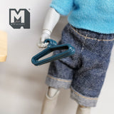 Dollhouse Supplies Miniature Metal Clothes Hanger Set of 6 (green) G059