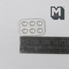 1:12 Scale Miniature Metal Baking Molds, Bear, Panda, Paw, Tart and Shell, Set of 5, 13/16 inch long, DIY Dollhouse Supply (silver)