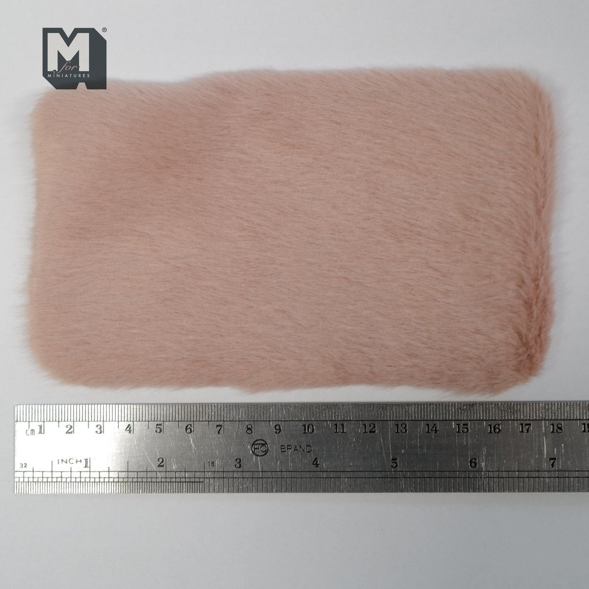 1:12 Scale Miniature Faux Sheepskin Rug, Rectangular, 6-1/2 inch long, DIY Dollhouse Supply (pink)