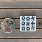 1:12 Scale Miniature Metal Tic Tac Toe Set, 1 inch square, DIY Dollhouse Supply