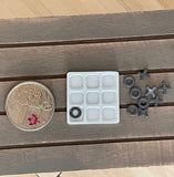 Miniature Metal Tic Tac Toe , Dollhouse Supplies Decoration Tick Tack Toe Set 1" x 1" - G056