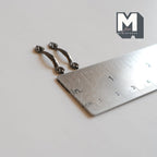 1:12 Scale Miniature Dollhouse Drawer Handles, Set of 2, 3/4 inch long (chromed metallic gray)