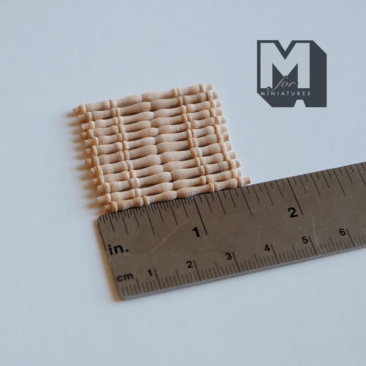 1:12 Scale Miniature Unpainted Wood Dollhouse Bobbin Handrail Spindles, Set of 12, 1-1/2 inch long