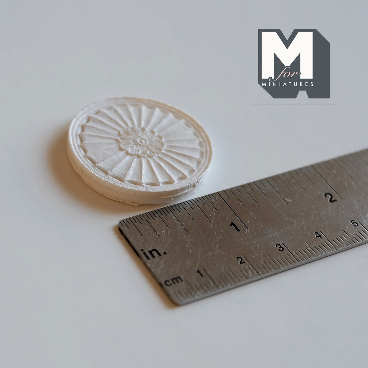 1:12 Scale Miniature Dollhouse Ceiling Rose, Victorian Style, 1-1/4 inch dia.