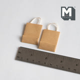 1:12 Scale Miniature Shopping Bags Carrier Bags Set of 2 - B036