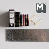 Miniature Books and Eye Glasses 1:12 Scale Dollhouse Supplies Accessories Set of 7 - C036