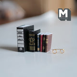 Miniature Books and Eye Glasses 1:12 Scale Dollhouse Supplies Accessories Set of 7 - C036