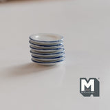Miniature Enamel Plates 1:12 Scale Dollhouse Supplies Ceramic Plates Set of 6 1-1/8"(Dia.) (large) - A023