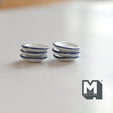 Miniature Enamel Plates 1:12 Scale Dollhouse Supplies Ceramic Plates Set of 6 7/8"(Dia.) (small) - A023