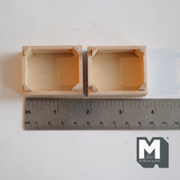 Miniature Stackable Wood Crates 1:12 Scale Dollhouse Fruit Crate Vegetables Crate Food Crate Wine Crate Display Crate Set of 2 - E080