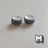 Miniature Enamel Plates 1:12 Scale Dollhouse Supplies Ceramic Plates Set of 6 7/8"(Dia.) (small) - A023