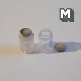 Miniature Clear Jars 1:12 Scale Dollhouse Kitchen Matte Jars with Lids Set of 2 (plastic) - E082